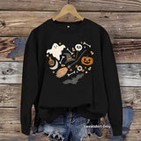 Hoodie Halloween Pumpkin Print