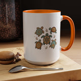 Sea Turtle Mug, Boho Coastal Coffee Cup, Ocean Animal Lover Gift, Beach House Kitchen Decor, Unique Birthday Present for Marine Life Fan