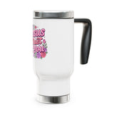 Christian Stainless Steel Travel Mug, Jesus I Trust in You Floral Cup, Faith Based Gift for Women, Inspirational Religious Drinkware