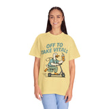 Funny Off To Take Vitals Comfort Colors Shirt, Duck Healthcare Worker Tee, Medical Humor Graphic T Shirt, Clinic Staff Gift