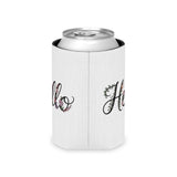 Floral Hello Can Cooler, Cute Beer Can Holder, Flower Drink Sleeve, Personalized Beverage Cozy, Summer Party Gift, Bridesmaid Gift for Her