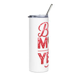 Best Mom Skinny Tumbler, Mom of the Year Travel Cup, Leopard Heart Gift for Mom, Mother's Day Gift, Cute Drinkware for Women