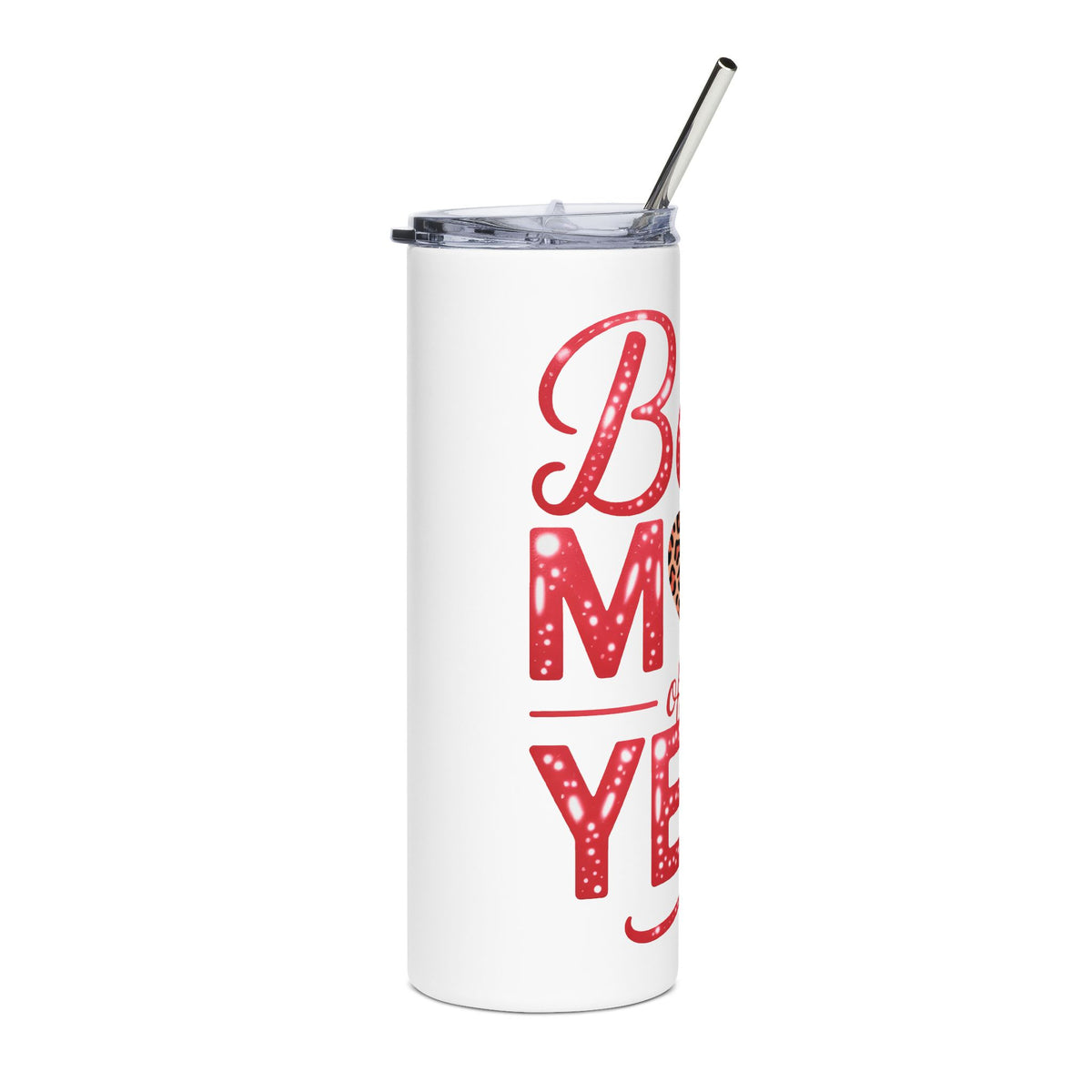 Best Mom Skinny Tumbler, Mom of the Year Travel Cup, Leopard Heart Gift for Mom, Mother's Day Gift, Cute Drinkware for Women
