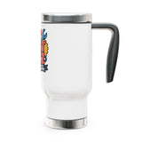 Mechanic Travel Mug with Handle, Team Fix It Boiz Wrench and Gear Design, Workshop Coffee Gift for a Handyman, Dad or Repair Crew Coworker