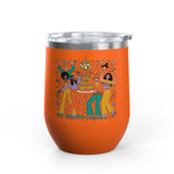 Retro Disco Birthday Wine Tumbler, 70s Roller Skating Party Design, Groovy Drinkware Gift for a Skater Friend Who Loves Vintage Aesthetics
