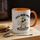 Funny Goose Coffee Mug, Full Honk Mode Duck Mug, Silly Bird Lover Gift, Goose Humor Cup for Coworkers, Animal Lover Coffee Mug