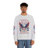 1776 Wings of Freedom Sweatshirt, Patriotic Eagle Pullover, American Flag Crewneck, USA 250th Anniversary Gift, Fourth of July Top