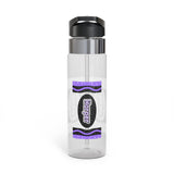 Personalized Transparent Water Bottle, Purple Star Drink Bottle for Girls, Cute School Water Bottle, Back to School Gift