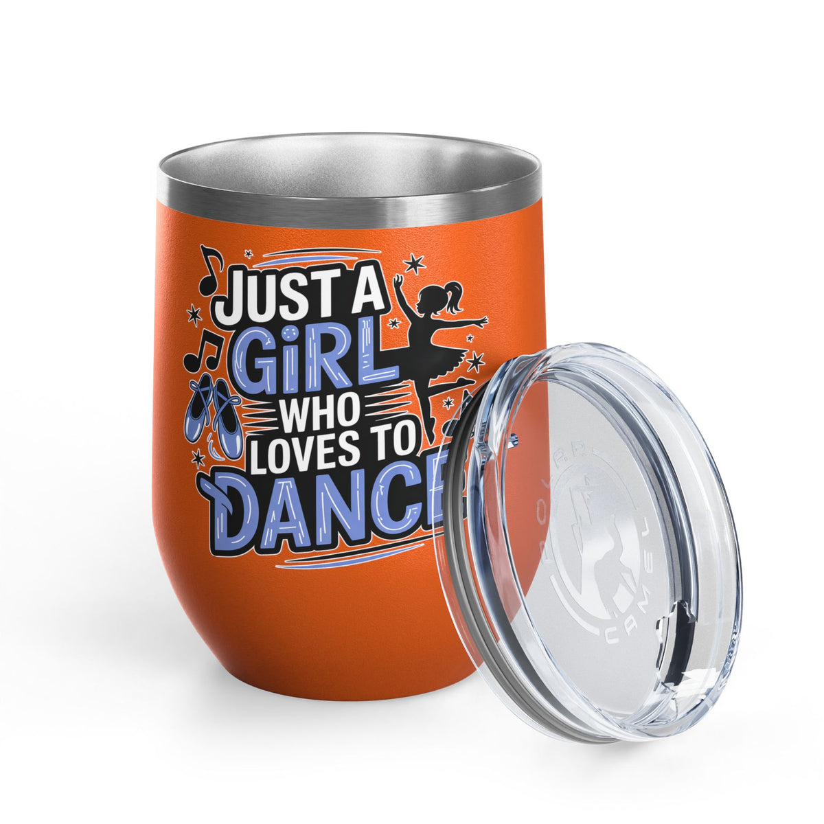 Dance Lover Wine Tumbler, Just a Girl Who Loves to Dance, Cute Dancer Drink Tumbler, Ballerina Gift for Her, Dance Teacher Gift, Ballet