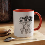 Personalized Grandpa Mug, Grandpa's Little Crew Coffee Cup, Grandchildren Name Gift, Father's Day Present, Family Birthday Keepsake