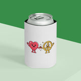 Heart and Peace Sign Can Cooler, Cute Love and Peace Drink Sleeve, Retro Couple Gift, Fun Summer Party Favor
