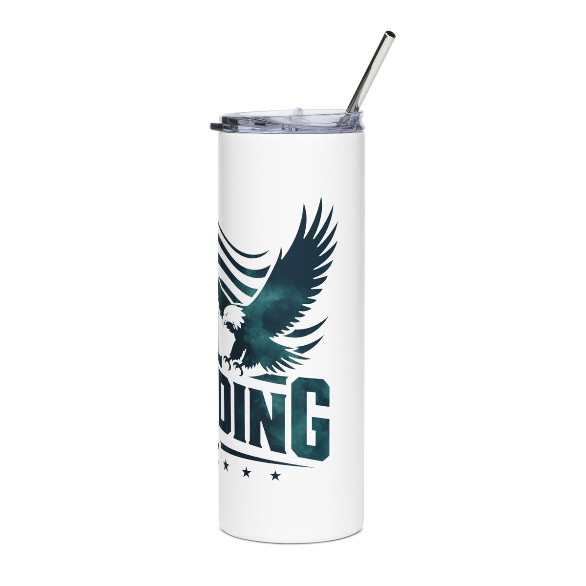 American Eagle Skinny Tumbler, Patriotic Flag Travel Cup, USA Drinkware, Bald Eagle Gift, Red White Blue Cup, American Pride Gift