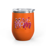 Mom Wine Tumbler, Mother's Day Gift for Mom, Pink Bow Drinkware, Mom Gift from Daughter, Personalized Style, Cute Wine Cup for Her