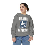 Disabled Veteran Sweatshirt, Distressed Wheelchair and Rifle Graphic, Military Service Pride, Veterans Day Gift and Everyday Casual Wear