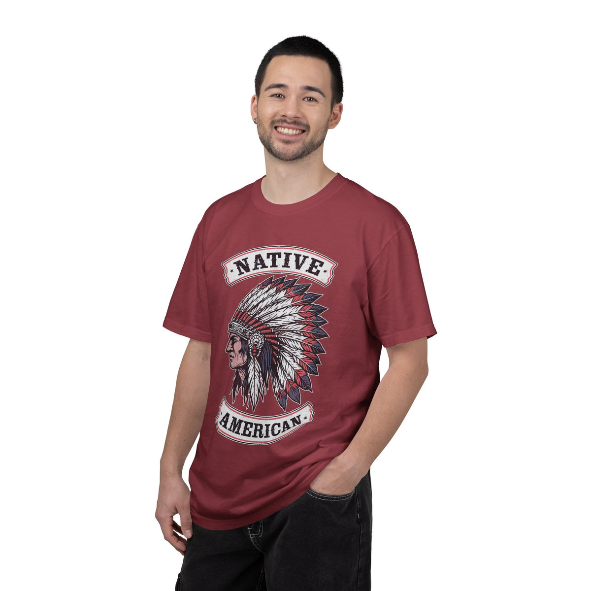Native American Headdress Shirt, Patriotic USA Graphic Tee, Vintage American Eagle Style, Western Americana Gift, Fourth of July Shirt