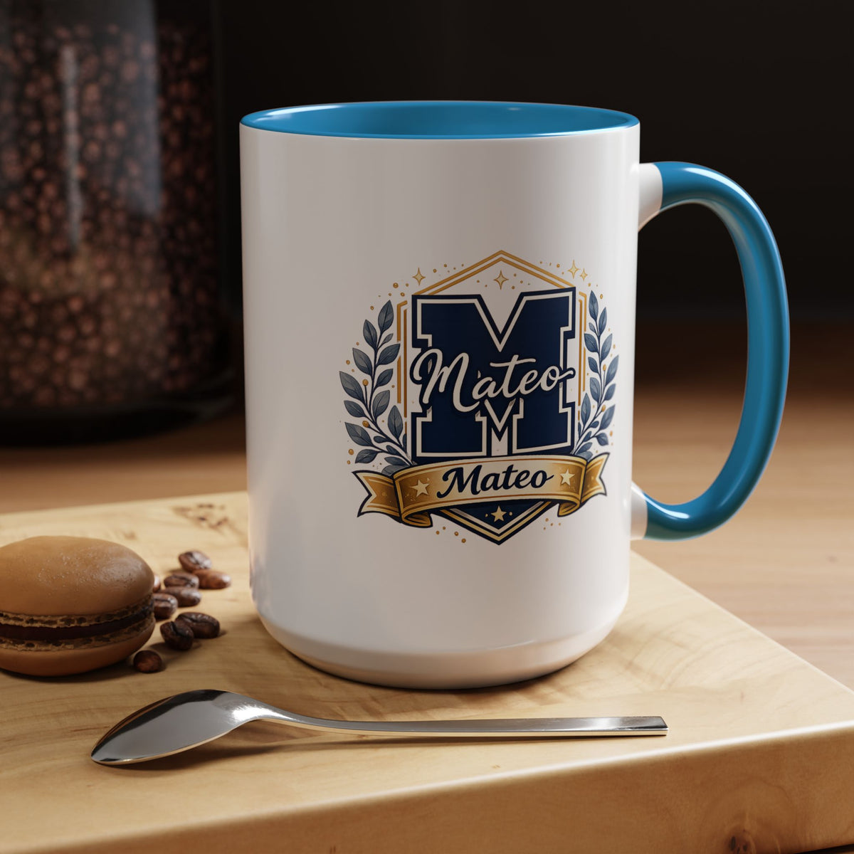 Personalized Initial Name Mug, Custom Monogram Coffee Mug for Men and Boys, Letter Mug with Name, Birthday Gift for Son, Unique Custom Cup