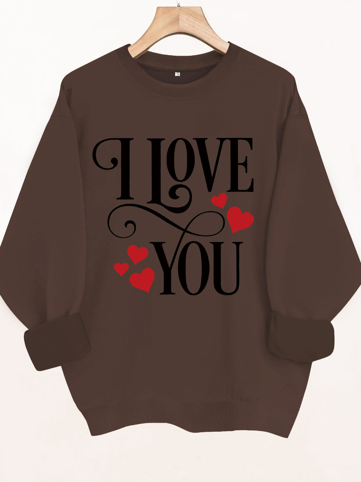 Round neck fleece hoodie