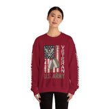 US Army Sweatshirt, Vintage Military Pullover, American Flag Army Top, Veteran Gift, Patriotic Military Clothing, Army Family Gift