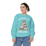 Booked for Christmas Sweatshirt, Book Lover Holiday Crewneck, Christmas Tree Books Pullover, Cozy Reading Gift for Librarian or Bookworm