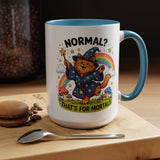 Funny Wizard Cat Mug, Normal That's For Mortals Coffee Mug, Magical Cat Lover Gift, Fantasy Wizard Kitty Mug for Book Lovers