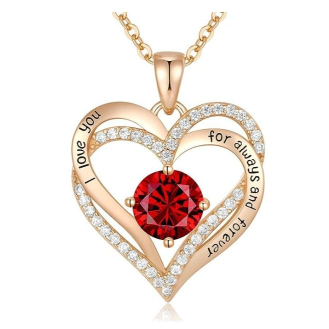 Fashionable Rose Gold and Silver Color Pendant Necklace for Women, Elegant OL Style, High-End Jewelry