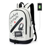 New school season backpack new large zipper Harajuku schoolbag Oxford cloth backpack