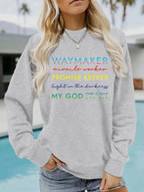 Round neck WAYMAKER printed pullover sweatshirt sweatshirt