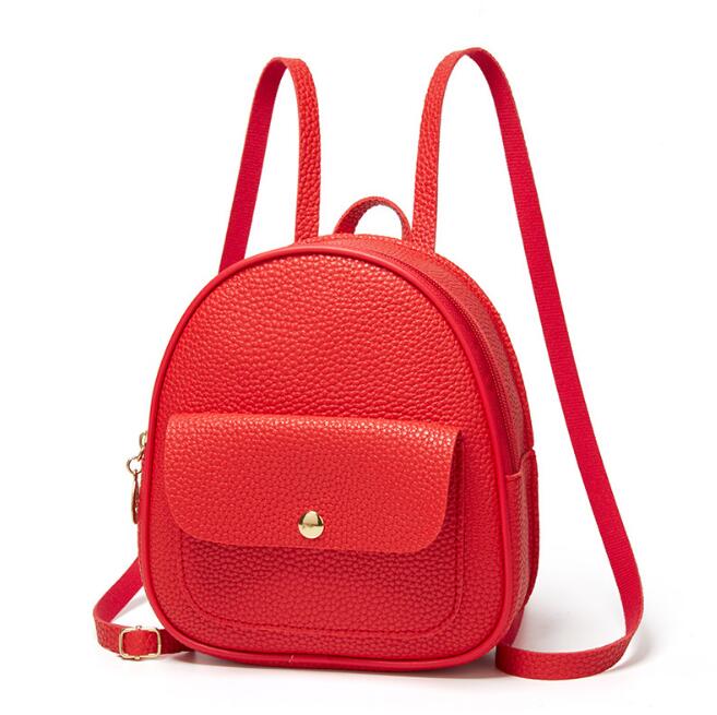 Fashion Women Shoulders Small Backpack Letter Purse Mobile Phone Simple Ladies Travel Bag Student School Backpacks