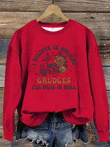 Printed pullover sweatshirt sweatshirt