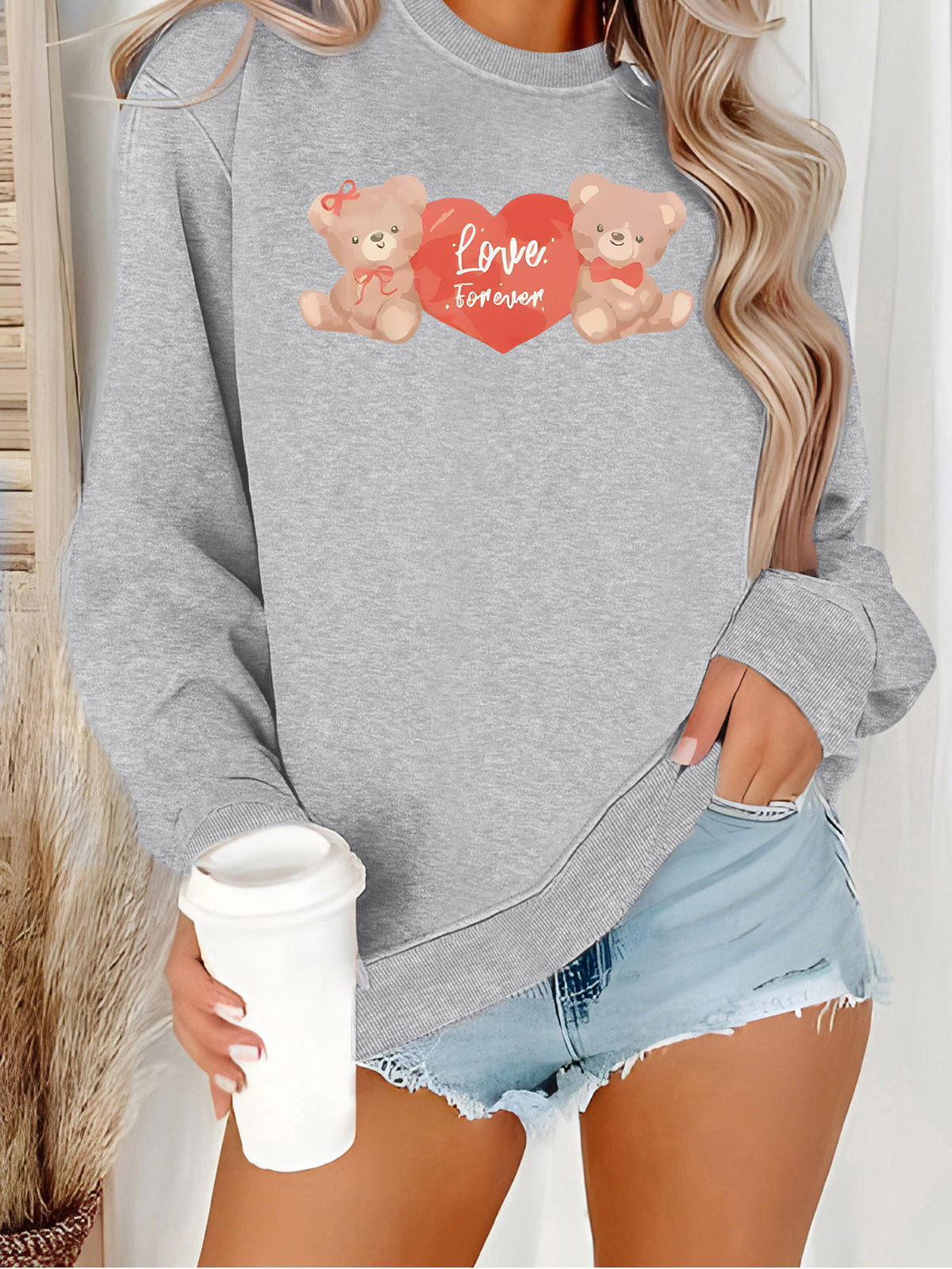 Bottom shirt with fleece hoodie