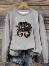 Printed pullover sweatshirt sweatshirt