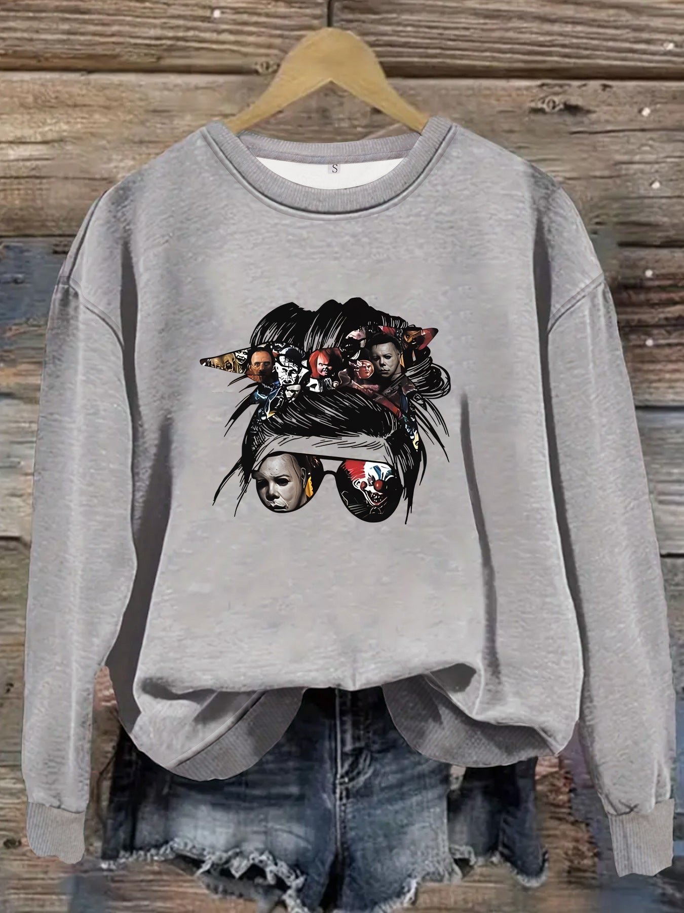 Printed pullover sweatshirt sweatshirt