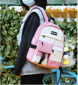Student schoolbag simple ins style fresh literary campus girl backpack large capacity casual lightweight backpack