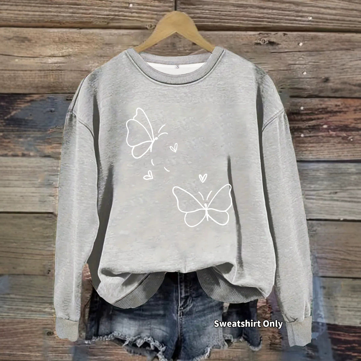 Round neck fleece hoodie