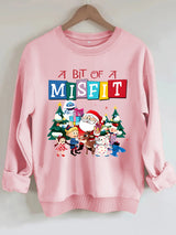 Christmas printed pattern hoodie