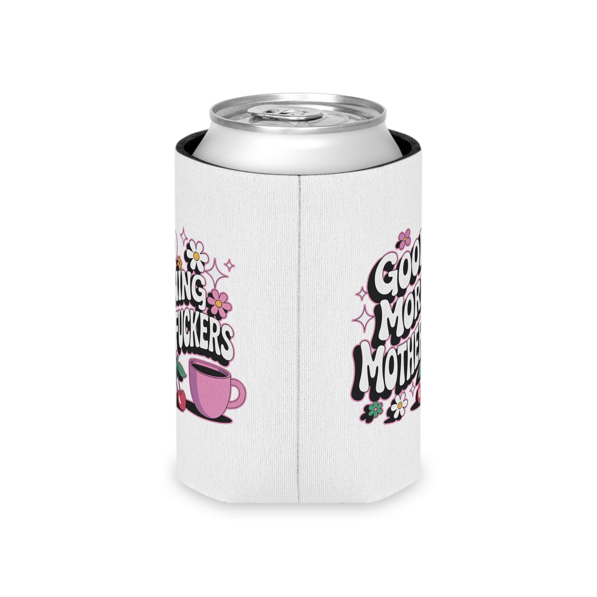 Funny Can Cooler, Good Morning Drink Sleeve, Sassy Coffee Lover Gift, Office Humor Beer Holder, Floral Can Cozy, Coworker Gift for Her