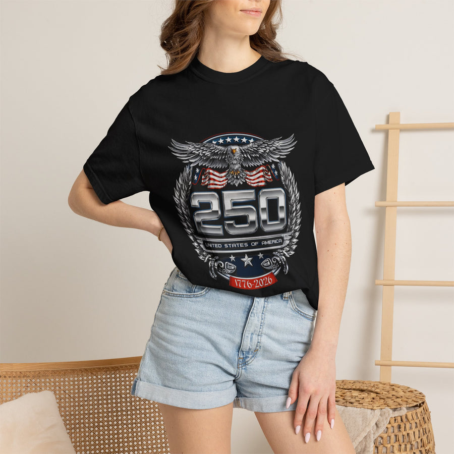 Vintage America 250 Graphic T Shirt, Patriotic Eagle USA Tee, Retro Fourth of July Shirt, Americana Streetwear Top for Women