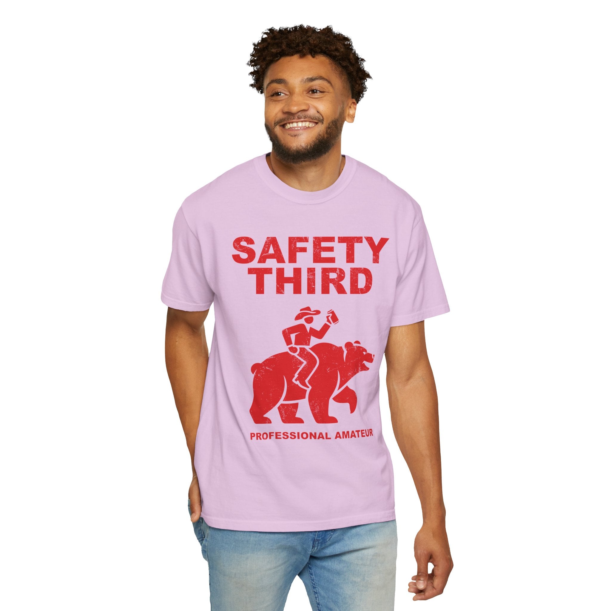 Comfort Colors Safety Third Shirt, Funny Blue Collar Worker Tee, Construction Humor Shirt, Tradesman Gift, Professional Amateur Graphic Tee