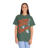 Coffee Lover Halloween Shirt, Freshly Brewed Coffee Ghost T-Shirt, Cute Spooky Season Gift for Barista and Caffeine Fan, Gift for Her