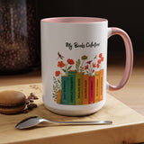 Book Lover Mug, Reading Coffee Mug, Cozy Reader Gift, Bibliophile Cup, Floral Books Mug, Bookworm Gift, Library Lover Present
