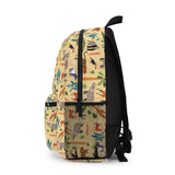 Jungle Animal Backpack for Kids, Safari Wildlife Print, Tropical School Bag, Tiger Elephant Parrot Design