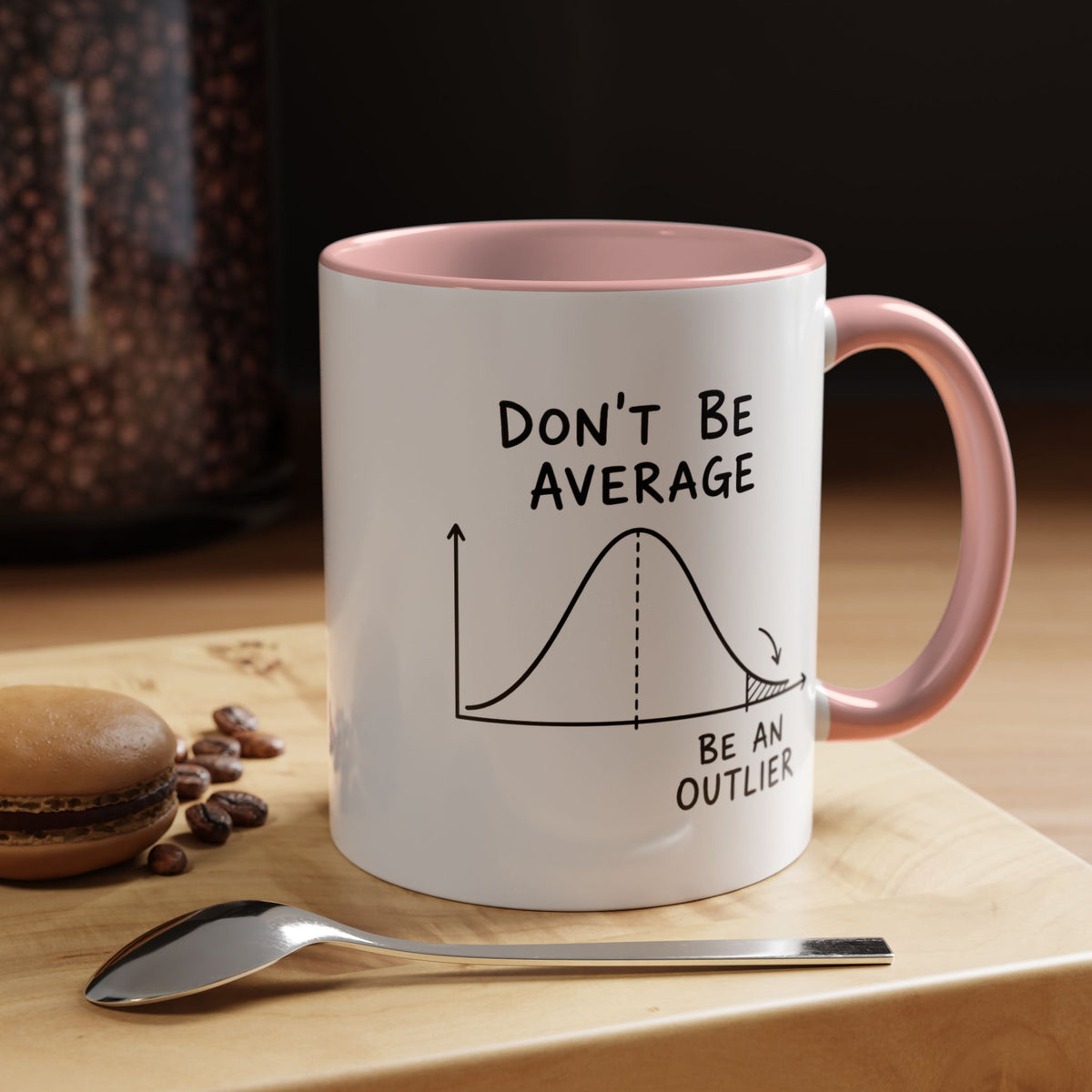 Be an Outlier Coffee Mug, Motivational Math Mug, Statistics Lover Gift, Data Analyst Mug, Inspirational Success Coffee Cup