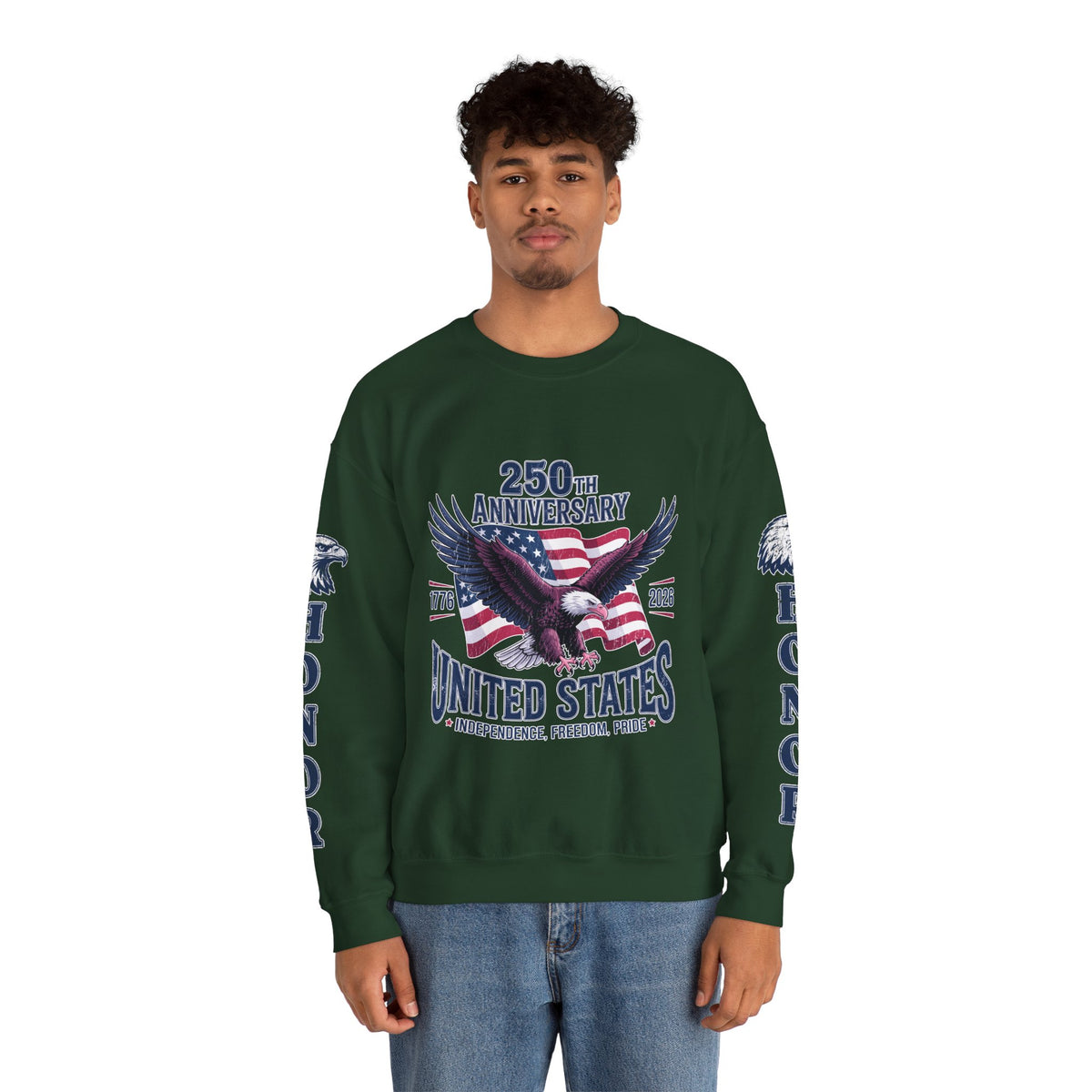 250th Anniversary Sweatshirt, United States Eagle Pullover, USA 1776 2026 Top, Independence Day Gift, Patriotic Americana Clothing