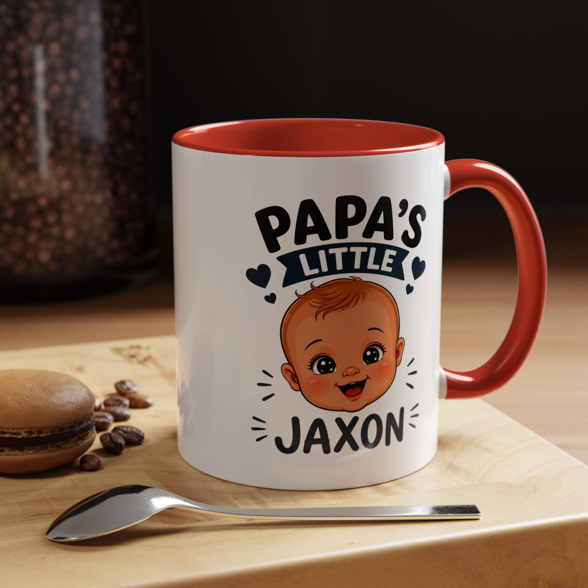 Personalized Papa's Little Boy Mug, Custom Baby Name Mug for Dad, New Father Gift, Papa Coffee Mug, Father's Day Gift from Son