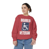 Disabled Veteran Sweatshirt, Distressed Wheelchair and Rifle Graphic, Military Service Pride, Veterans Day Gift and Everyday Casual Wear