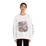 Personalized Hunting Family Sweatshirt, Custom Deer Patriotic Pullover, American Flag Floral Crewneck, Family Gift, Outdoorsman Shirt