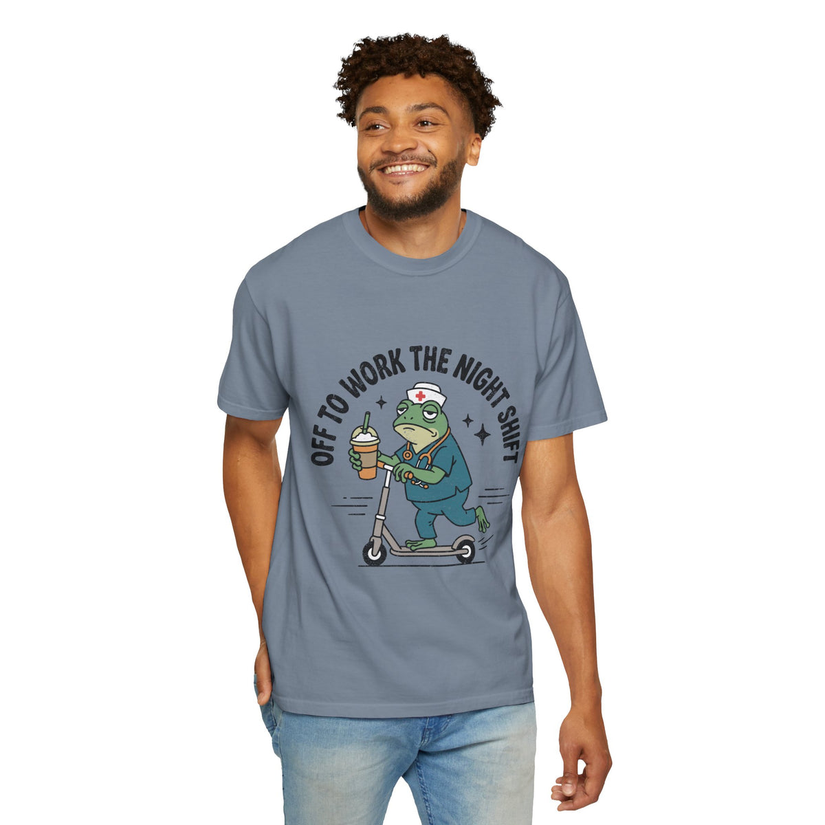 Night Shift Nurse Comfort Colors Shirt, Funny Nurse Frog Tee, Healthcare Worker Gift, RN CNA Nursing School Graduate Shirt