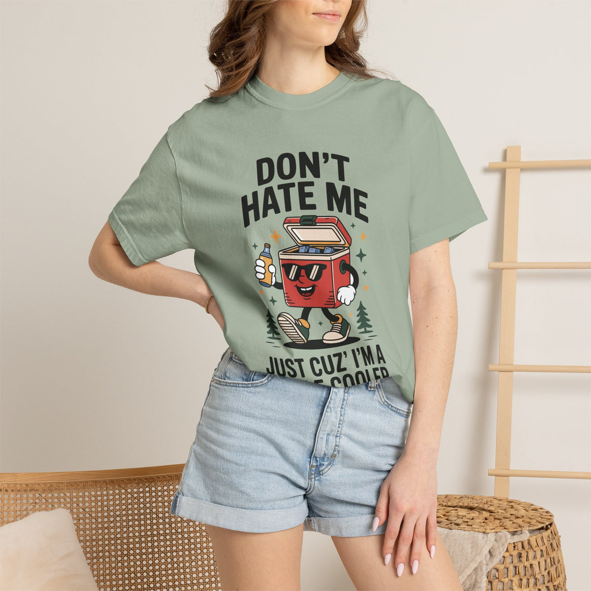 Funny Cooler Pun Comfort Colors Shirt, Camping Beer Lover Graphic Tee, Dad Joke Outdoor Shirt, Lake Trip Gift for Men Women