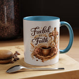 Christian Coffee Mug Fueled By Faith, Faith Based Coffee Cup, Religious Gift for Women, Prayer Warrior Mug, Inspirational Christian Gift