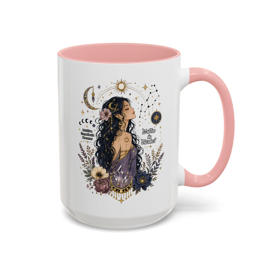 Intuitive Dreamer Astrology Coffee Mug, Mystic Woman Zodiac Mug, Written in Stardust Cup, Celestial Goddess Gift, Spiritual Coffee Mug